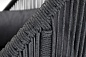 "Мадрид" кресло плетеное из роупа, каркас алюминий темно-серый (RAL7024) шагрень, роуп темно-серый круглый, ткань темно-серая