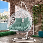 картинка подвесное кресло 109a white/green от производителя в интернет-магазине viva-verde.ru