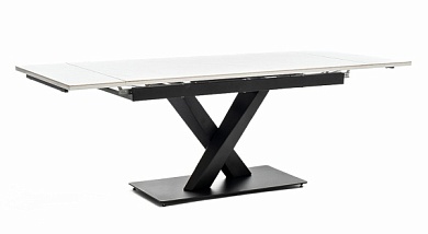 "юпитер" стол интерьерный раздвижной обеденный из керамики, цвет белый глянцевый в официальном магазине viva-verde.ru