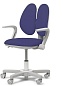 Комплект парта Iris II Grey + кресло Mente Grey + чехол для кресла в подарок Фиолетовый