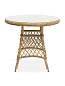 "Эспрессо" плетеный круглый стол, диаметр 80 см, цвет соломенный