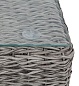 "Лунго" журнальный столик плетеный (гиацинт), цвет серый