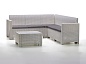 Угловой комплект мебели из ротанга NEBRASKA Corner белый