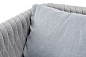 "Монако" диван 2-местный плетеный из роупа, каркас алюминий светло-серый (RAL7035) муар, роуп светло-серый 40 мм, ткань светло-серая