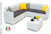 комплект мебели nebraska corner set (углов. диван, столик), белый в официальном магазине viva-verde.ru