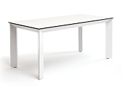 "венето" обеденный стол из hpl 160х80см, цвет молочный, каркас белый в официальном магазине viva-verde.ru