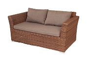 "капучино" диван из искусственного ротанга двухместный, цвет коричневый в официальном магазине viva-verde.ru