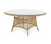 "эспрессо" плетеный круглый стол, диаметр 150 см, цвет соломенный в официальном магазине viva-verde.ru