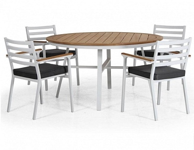 мебель из алюминия olivet dining круглый стол в официальном магазине viva-verde.ru