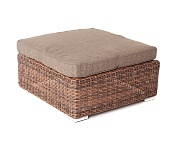 "лунго" плетенная оттоманка с подушкой, цвет коричневый в официальном магазине viva-verde.ru