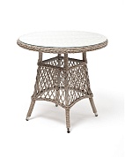 "эспрессо" плетеный круглый стол, диаметр 80 см, цвет бежевый в официальном магазине viva-verde.ru