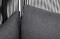 "Мадрид" кресло плетеное из роупа, каркас алюминий темно-серый (RAL7024) шагрень, роуп темно-серый круглый, ткань темно-серая