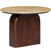 Столик приставной torhill, D60 см, бежевый/орех от производителя. Магазин дизайнерской мебели. ⭐ Более 100 видов столов, стульев, диваны, кресла, обеденные группы, лаунж-зоны.
