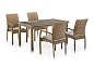 Комплект мебели из искусственного ротанга T256B/Y379B-W65 Light Brown (4+1)