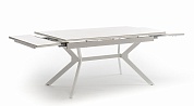 "меркурий" стол интерьерный раздвижной обеденный из керамики, цвет белый глянцевый в официальном магазине viva-verde.ru