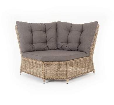 "бергамо" плетеный угловой диванный модуль, цвет соломенный в официальном магазине viva-verde.ru
