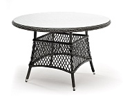 "эспрессо" плетеный круглый стол, диаметр 118 см, цвет графит в официальном магазине viva-verde.ru