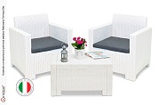комплект мебели nebraska terrace set (стол, 2 кресла), белый в официальном магазине viva-verde.ru