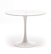 "сатурн" стол интерьерный круглый обеденный из керамики, цвет белый глянцевый в официальном магазине viva-verde.ru