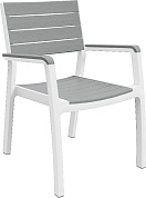 стул c подлокотниками гармония (harmony armchair) белый-серый в официальном магазине viva-verde.ru