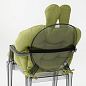 Мягкая подушка для стула с ушками в рогожке