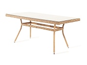 "латте" плетеный стол из искусственного ротанга 160х90см, цвет соломенный в официальном магазине viva-verde.ru