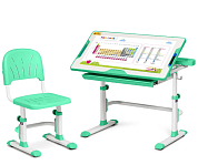 Комплект парта + стул трансформеры Cubby DISA Зеленый. Растущие парты, парты-трансформер для дома и школы. За такой партой школьник будет учиться на отлично ⭐⭐⭐⭐⭐