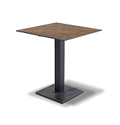 "каффе" интерьерный стол из hpl квадратный 64х64см, цвет "дуб" в официальном магазине viva-verde.ru