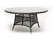"эспрессо" плетеный круглый стол, диаметр 150 см, цвет графит в официальном магазине viva-verde.ru