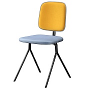 Стул ror, y, велюр, черный/голубой/желтый от производителя. Магазин дизайнерской мебели. ⭐ Более 100 видов столов, стульев, диваны, кресла, обеденные группы, лаунж-зоны.