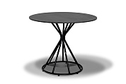"карлос" обеденный стол круглый ø90см, столешница hpl, цвет серый гранит 12 мм в официальном магазине viva-verde.ru