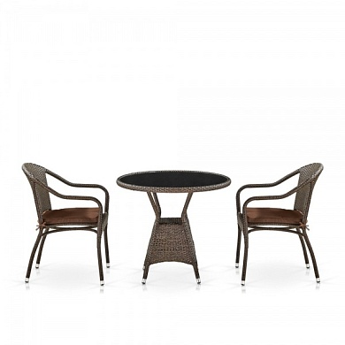 комплект  плетеной мебели  t707ans/y480a-w53 brown 2pcs в официальном магазине viva-verde.ru