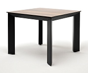 "венето" обеденный стол из hpl 90х90см, цвет "дуб", каркас черный в официальном магазине viva-verde.ru
