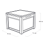 Квадратный сундук Cube Rattan 208л графит