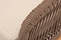 "Канны" лаунж-зона 4-местная из роупа со столом "Гранада" (серый гранит), основание дуб, роуп коричневый, ткань бежевая