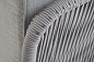 "Канны" угловой модуль плетеный из роупа, каркас алюминий белый шагрень, роуп светло-серый круглый, ткань светло-серая