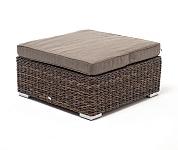 "лунго" плетеная оттоманка с подушкой (гиацинт), цвет коричневый в официальном магазине viva-verde.ru