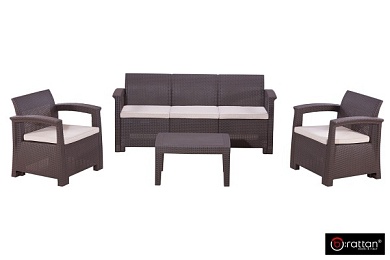 комплект мебели rattan comfort 5, венге в официальном магазине viva-verde.ru