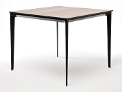 "малага" обеденный стол из hpl 90х90см, цвет "дуб", каркас черный в официальном магазине viva-verde.ru