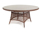 "эспрессо" плетеный круглый стол, диаметр 150 см, цвет коричневый в официальном магазине viva-verde.ru