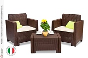 комплект итальянской мебели nebraska terrace set (стол, 2 кресла), венге в официальном магазине viva-verde.ru