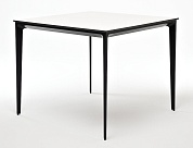 "малага" обеденный стол из hpl 90х90см, цвет молочный, каркас черный в официальном магазине viva-verde.ru
