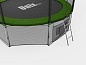 Батут с сеткой Unix 14 FT 4,27 м с лестницей зеленый