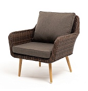 "прованс" кресло из искусственного ротанга, цвет коричневый в официальном магазине viva-verde.ru