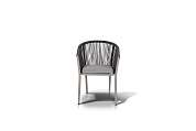 "марсель" плетеный стул из полиэфирных лент, цвет темно-серый в официальном магазине viva-verde.ru