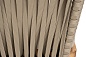 "Мальорка" диван 3-местный плетеный из роупа, основание дуб, роуп серо-коричневый 23мм, ткань бежевая 052