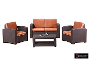 комплект мебели rattan premium 4, венге в официальном магазине viva-verde.ru