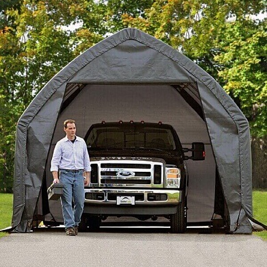 Тентовый гараж Shelterlogic 3,9 x 6,1 x 3,7 м – большая модель для крупных автомобилей