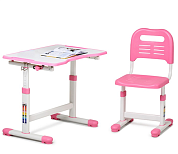 FunDesk Sole II комплект парта и стул-трансформеры Розовый. Растущие парты, парты-трансформер для дома и школы. За такой партой школьник будет учиться на отлично ⭐⭐⭐⭐⭐