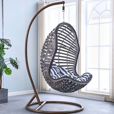картинка подвесное кресло из ротанга 810g grey от производителя в интернет-магазине viva-verde.ru